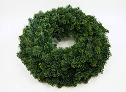 Edel Tannenkranz rund gebunden 60cm PF künstlicher Kranz aus runden Kunststoffnadeln Spritzguss 100% PE Kunststoff