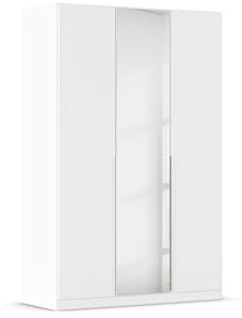 Rauch Möbel Alabama, Kleiderschrank, Farbe Weiß, Breite 136 cm | Schrank, 3-türig, mit Spiegel, Zubehör Premium, für Schlafzimmer, Kinderzimmer, Gästezimmer, Homeoffice, Garderobe, Flur