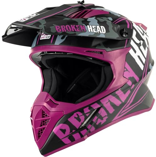 Broken Head Motocrosshelm Squadron Rebelution V3 | Leichter Motorradhelm, MX-Helm Für Supermoto, Motocross & Quad, DD- & Ratschenverschluss, Designed in German, ECE 22-06