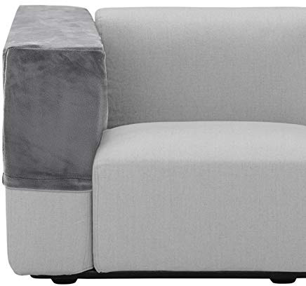 IMIKEYA 2Pcs Universal Sofa Armlehne Abdeckung Elastische Armlehne Schutz Solid Farbe Tuch (Grau)