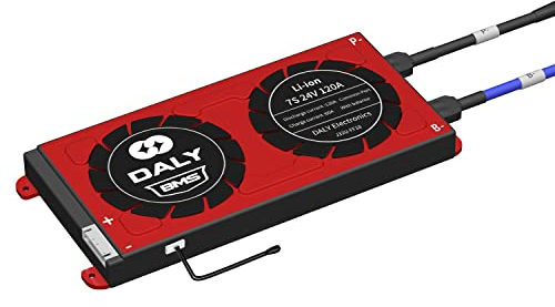 Daly BMS 7S Li-Ion 24V 120A, Placa Protección, para Bateria 18650, Bateria Litio 3.7v, con Equilibrio, NTC, Protección contra Sobrecarga etc. para Almacenamiento de Energía Solar en el hoga, Inversor
