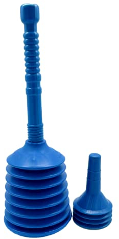 Saugglocke 2er-Set - Pömpel - Rohrreiniger - Pümpel-Set - Abflussreiniger - Saugglocke WC/Bad/Küche - Pümpel für Verstopfte Abflüsse mit maximaler Saugkraft