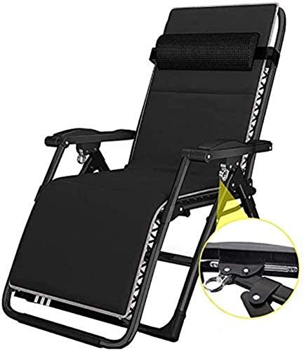 HHUARI Klassische Liegestühle Sonnenliege/Klappbarer Komfort-Schlingenstuhl Liege Zero Gravity mit Kopfstütze, Outdoor-Camping-Reisen, Strand, Garten, Angelstuhl, Liegestühle, Sonnenliege The New