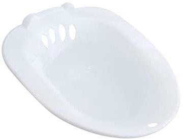 Fenteer Toilettensitz für Frauen und ältere Menschen, Sitzbadewanne, Vermeidung von Kniebeugen, Bidet, Hüftbad, langlebig, passend für Standard-Toiletten und, Weiß