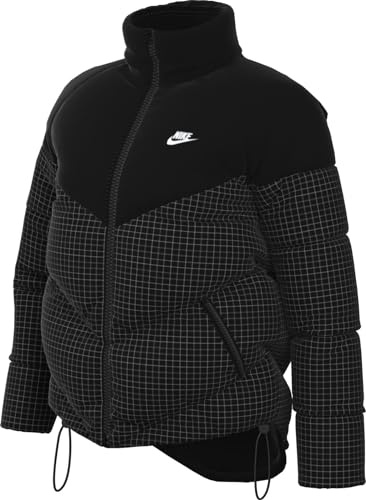 Nike Women's W NSW Tf Ecdwn Gs Nk Windpfr Jacket, Black/White, L