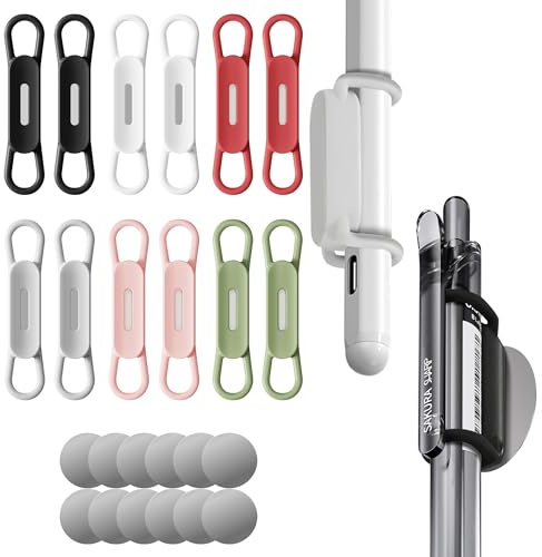 Nearockle Magnetischer Stifthalter Für Bleistifte Marker Kugelschreiber | Magnetic Pen Holders für Notenständer, Kühlschrank, und Metalloberfläche Platz Sparen Magnete Stift (12 Stück, Mehrfarbig）