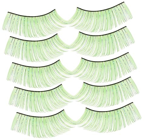 FRCOLOR 15paare Halloween Kunstwimpern Für Exaggerierte Fluoreszierende Lange Fake Wimpern Für Und Partymakeup Einfach Zu Entfernen