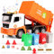 BunnyJOY Garbage Truck Toy with Bins, Interactive Trucks with Sound and Light, Educational Toy Vehicle Playset for 3+ Year Old, Waste Lorry, Gift for Boy Girl Kid 4 5 6 7 8 Year old, Orange
