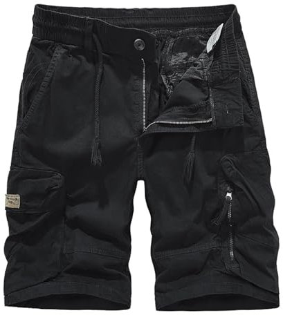 SRZYMJ Kurze Arbeitslatzhose Herren Shorts Leinen Herren Cargohose Kurz Beige Regenhose Sommer Anzug Latzhose Kurz Thermostrumpfhosen Schwarz Lederhose Schwarz Clubwear 36