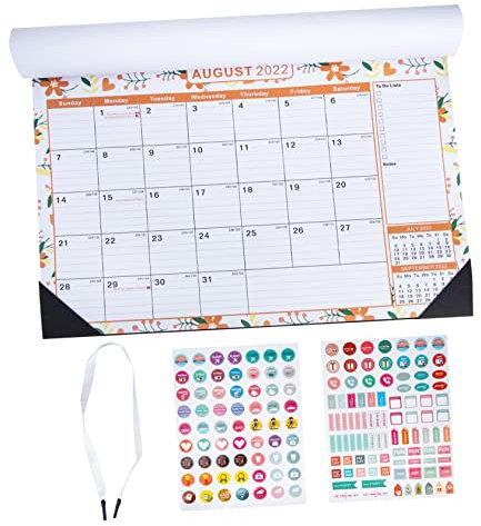 Gogogmee Hängekalender 2023 Englischer Wandkalender Planer Dekorativer Monatskalender Abwischbarer Zeitplan