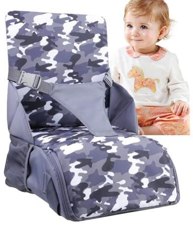 HEYOUTH Rialzo Sedia Bambini da Tavolo,Cuscino Rialzo Sedia per bambini,Alzasedia Bambini,Seggiolone da Viaggio,con spallacci e schienali,per seggiolini da pranzo