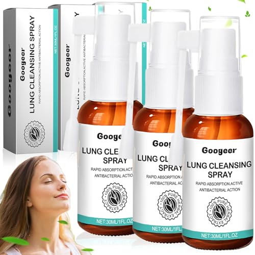 Herbal Lung Spray 3 Stück, Kräuterlungenreinigungs und Reparaturspray