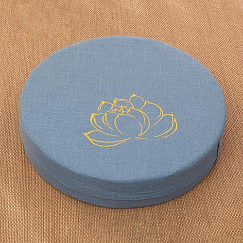 GAOXIAO Sitzkissen Tatami Meditationskissen, Stuhlkissen für Indoor und Outdoor 40 x 40 x 10 cm Dicke Bodenkissen, Stuhlauflage Sitzkissen Hoch Garten Runde Sitzpolster M 40 cm (10 cm Thick)