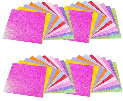 BELLIFFY 100stücke Diy Faltpapier Bunte Origami Papiere Für Handarbeiten Doppelseitige Bastelmaterialien Für Erwachsene Farben