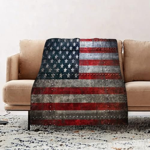 EOMKSE Kuscheldecke Flauschig Decke - weiche warme Fleecedecke 150x200cm als Decke Sofa,Alte USA-Flagge.,Wohndecke oder Couchdecke überwurf