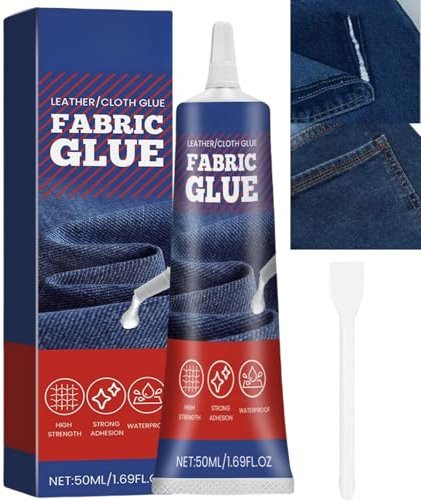 ChengJin 50ml Powerful Fabric Glue, Oily, Waterproof, Super, Leather, Craft, Multifunctional, Extra Strong, Quick Drying, Blue, High Viscosity
