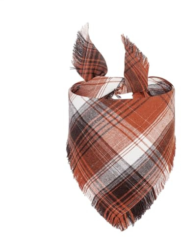 Triangulär hundhalsduk, rutig hundhalsduk - vattenabsorberande rutig hundbandana | tvättbara husdjurssjal, dekorativ hundhalsduk för maiso