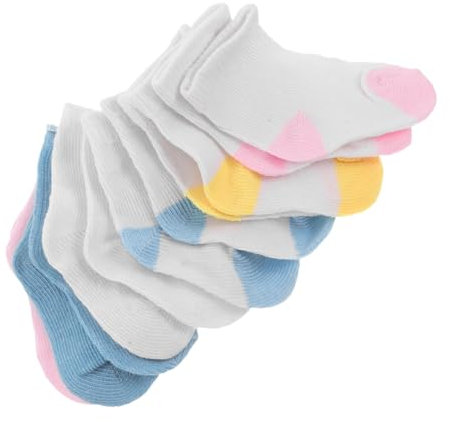 Toyvian 6 Puppensocken Socken Puppenzubehör Puppen-Foto-Requisiten So Tun Als Ob Puppe Zubehör Puppenkleidungszubehör Mini-socken Puppe Verkleiden Zubehör Stoff