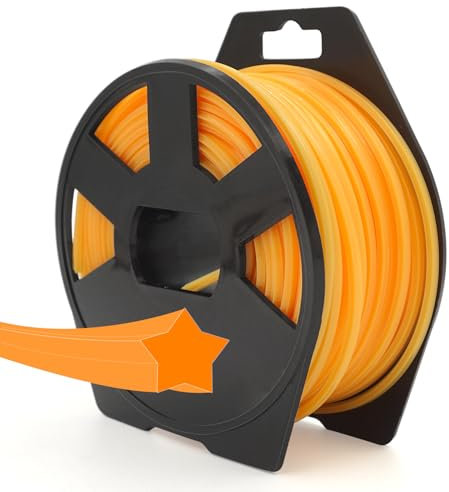 Zeqeey Heavy Duty Star Shape Grass Strimmer Cord, 3.0mm 0.12inch x 32m 105ft, Replacement Universal Weeder String Nylon Trimmer Line Rope