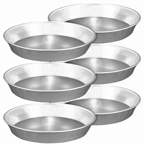 Sicignano | Set 6 Tortiera Conica Bassa in Alluminio 99,5%, Diametro 22 cm, Ideale per Torta, Pastiera, Crostata e Dolci al Forno, Riutilizzabile, Riciclabile