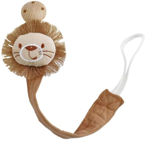 ETUCYNG - Lote de 2 pinzas para chupetes de algodón, para chupetes, con pinza de cadena de tetina para bebé, clip de correa para anillos de dentición, correa de tetina portátil anticaída