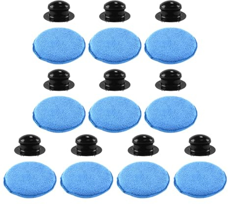 Ieron 10 Pezzi di tamponi applicatori per Auto, spugne per la Pulizia dell'auto, tamponi lucidanti, tamponi applicatori per ceratura per lucidatura Manuale dell'auto, con Manico