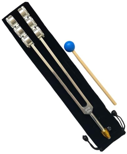 Fozriybefy 32-Hz-Aluminium-Stimmgabel-Werkzeug mit Hammer, Heilender Klang, Vibration, Diagnose, Therapie, Gesundheitspflege, Langlebig, Einfach zu Bedienen