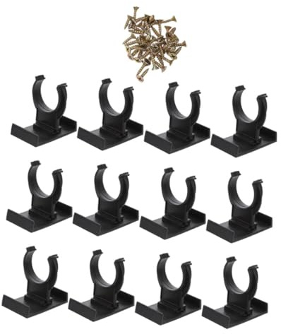 DIYEAH 12 Sets Adjustable Black Pp Plastic Cabinet Feet Feet Plinth Clips Thickened Clip Buckles and Screws for Kitchen Furniture Leveling and Kickboard Mounting