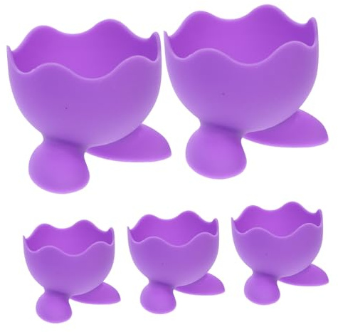 UKCOCO Portahuevos De Silicona Patas para Huevos Cocidos, Juego De 5 Unidades, Material Seguro De Silicona, Soporte Versátil para Cocina y Baño, Práctico Organizador para Huevos Cocidos