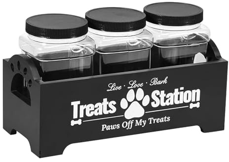 Contenedor de comida para perros | Juego de recipientes herméticos de 3 piezas – Contenedor de golosinas para mascotas, contenedor de comida para gatos, para cocina, despensa, apartamento, hogar