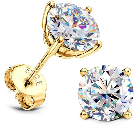 SLLAISS Boucles d'Oreilles Moissanite pour Femme Argent 925 Sterling