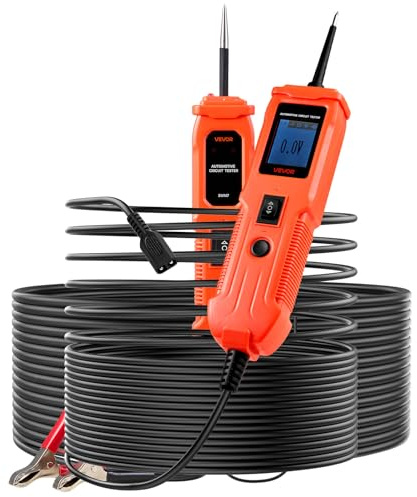 VEVOR Tester Elettrico per Circuiti Automobilistici con Sonda per Circuiti e Illuminazione, Tester DC 6-36V, Cavo da 4 m Rilevatore di Tensione per Berline, SUV, Camper e Camion