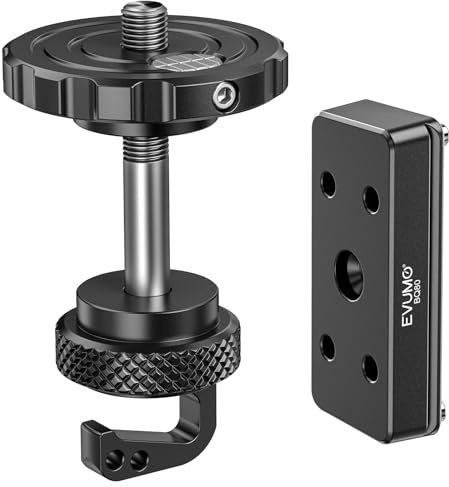 EVUMO BOG Deathgrip Conversion Adapter Combo, konverteringsadapter med kulhuvud och sadelmonteringsplatta, endast kompatibel med BOG DeathGrip stativ