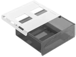 ZFIHAV Cassetti Sotto La Scrivania Scatola for ripiano da tavolo estraibile di grande capacità sotto il cassetto della scrivania Cassetto sottopiano sospeso Per Casa, Ufficio, Scuola(Black-Large)