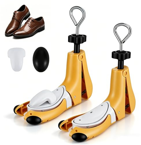 Dumenix Shoe Stretcher, 2 Pieces Shoe Trees for Women and Men, 4-Way Boot Widener Stretch Width & Length, Adjustable Leather Boot Expander Stretcher for Wide Feets, Shoe Expander for Boots, Sneakers