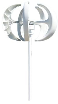 Aerogenerador Turbina aeroneradora de 2000W, 12V, 24V, 48V, molino viento ejes verticales for farola doméstica residencial(Bianco,12V)