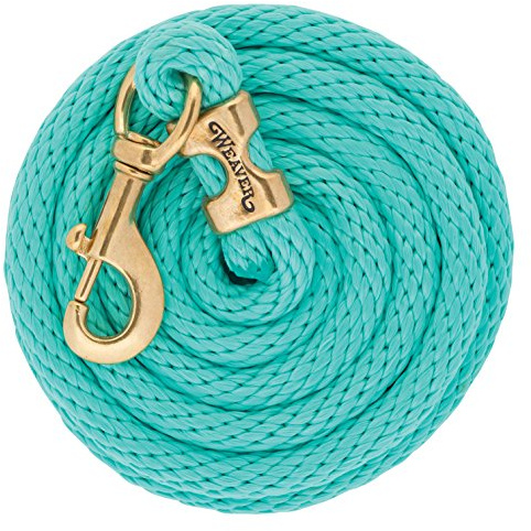 Weaver Führleine Poly Leder Seil mit massivem Messing 225, Snap, Coral/Französisch Blau/Mint/Lavendel, 5/20,3 cm X 10 ', mint