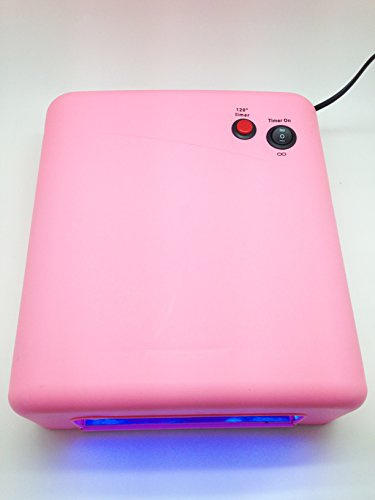 Genius Factory Lampara 36W Ultravioleta UV Secador de Uñas para Manicura Gel Esmalte Permanente SK-818 (Rosa)