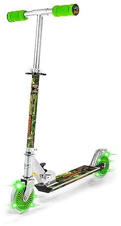 Ozbozz SV14697 - Patinete de Dinosaurio con 2 Ruedas iluminadas, Multicolor