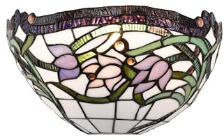 Home Supplies Wild Vine Tiffany Wall Lights for Living Room, Stained Glass Contemporary Wall Lights for Bedrooms and Lounge | 7x13 Inches (WxH)