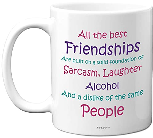 Stuff4 Friendship Mug, All The Best Friendships | Friends Cup Gifts for Women Funny, 11oz Novelty Friendship Mugs, Best Friend Mugs for Women