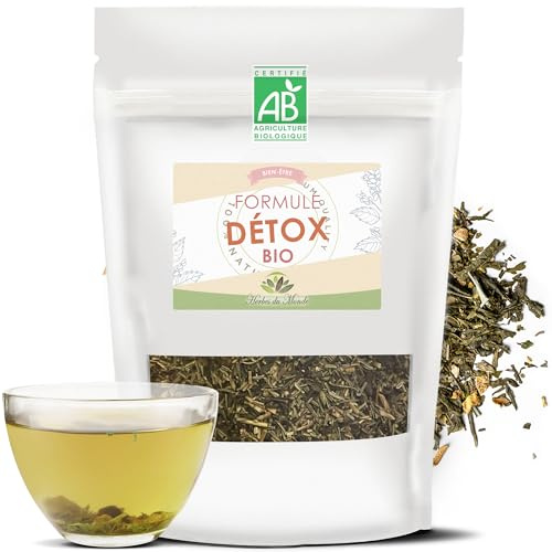 Herbes du Monde - Tisane Détox BIO Certifiée AB 100g - Plantes Naturelles Détoxifiantes, Infusion Purifiante & Renforce Immunité, Soutien du Foie, Digestion, Vitalité - 1 sachet