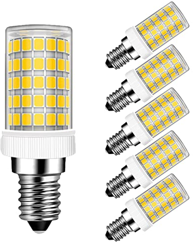 MAYCOLOR Leuchtmittel E14 10W Ersetzt 80W, 800 Lumen, Kaltweiss 6000K, 10W E14 Glühbirne Ideal für Kronleuchte Wandlampe Tischlampe Nicht-dimmbar 5er Pack