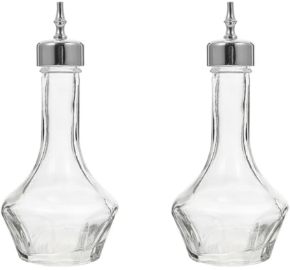 Garneck Glass Martini Shaker 2 Pack Glass Bitters Bottle Bartender Bottle Dasher Bottles Vintage Bitters Bottles Professional Japanese s Cocktail Shaker