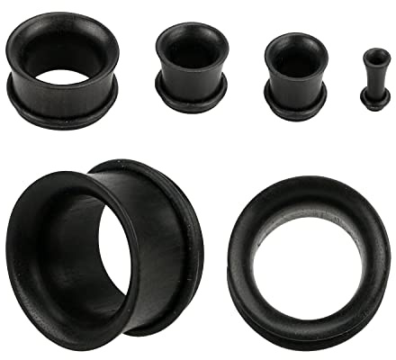 3-20 mm Ohr Piercing Flesh Tunnel Holz Wood Areng Schwarz Natur Black Plug 6 mm