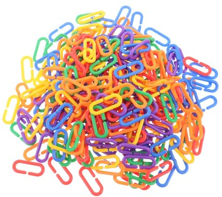 Toyvian 400 Stück Spielzeuge Ineinandergreifendes Spielzeug Haken Kettenglieder Verknüpfen Für Papageienkäfige C-Links Kind Schnalle Schreibtisch