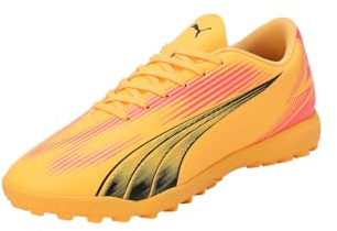 Puma Unisex Adults Ultra Play Tt Soccer Shoes, Sun Stream-Puma Black-Sunset Glow, 44.5 EU