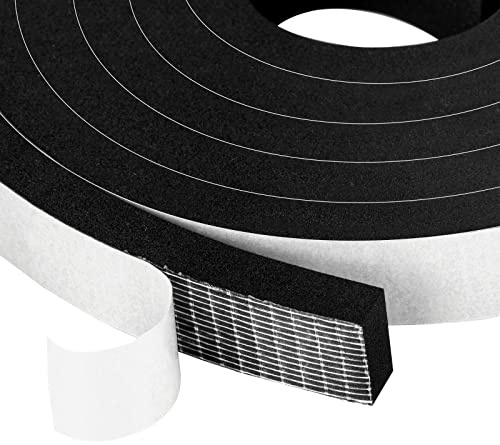 YIMIKI Strong Adhesive Door Sealing Strip for Doors & Windows, 20mm x 10mm | Blocks drafts, reduces noise & vibration, insulates door frames & wide gaps, single-sided adhesive, removable, no residue