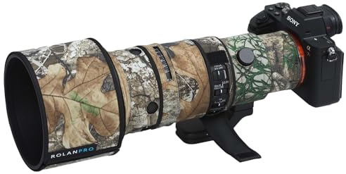 Rolanpro Copriobiettivo impermeabile mimetico per Sigma 500 mmF5.6 DG DN OS Sports E Mount, copertura protettiva antipioggia (27# Jungle Camo)