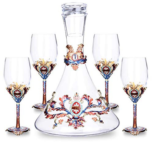 Dekanter，Whiskey Dekanter，Whisky Karaffe und Glas 1500ml Schnelle Dekanter Belüfter Ausgießer Flasche BreatherHand Geblasen Kristall Glas Rotwein Geschenk Box